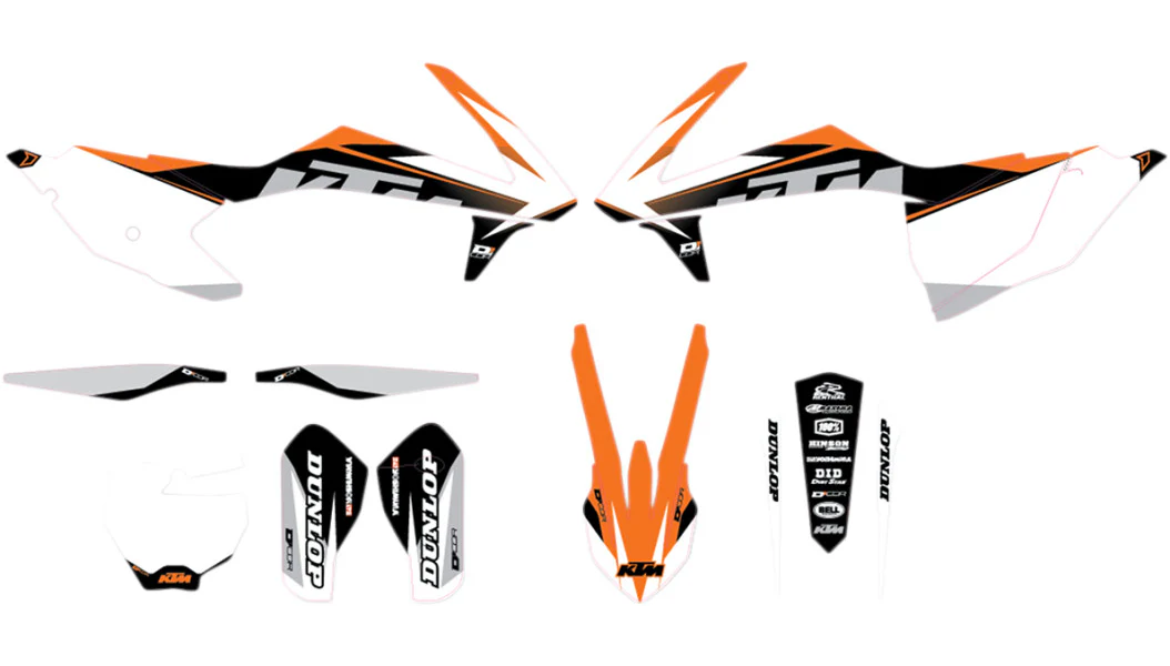D'Cor Visuals Complete Graphics Kit — Cor 9 125/144/150/200 SX 2016-2018, 250/350/450 SX-F/XC-F 2016-2018