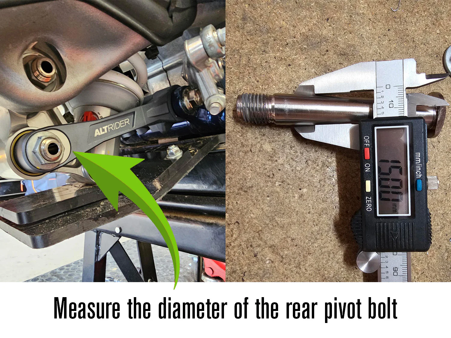 AltRider Variable Height Suspension Lowering Linkage with 17 mm Pivot Bolt/Nut - Image 13