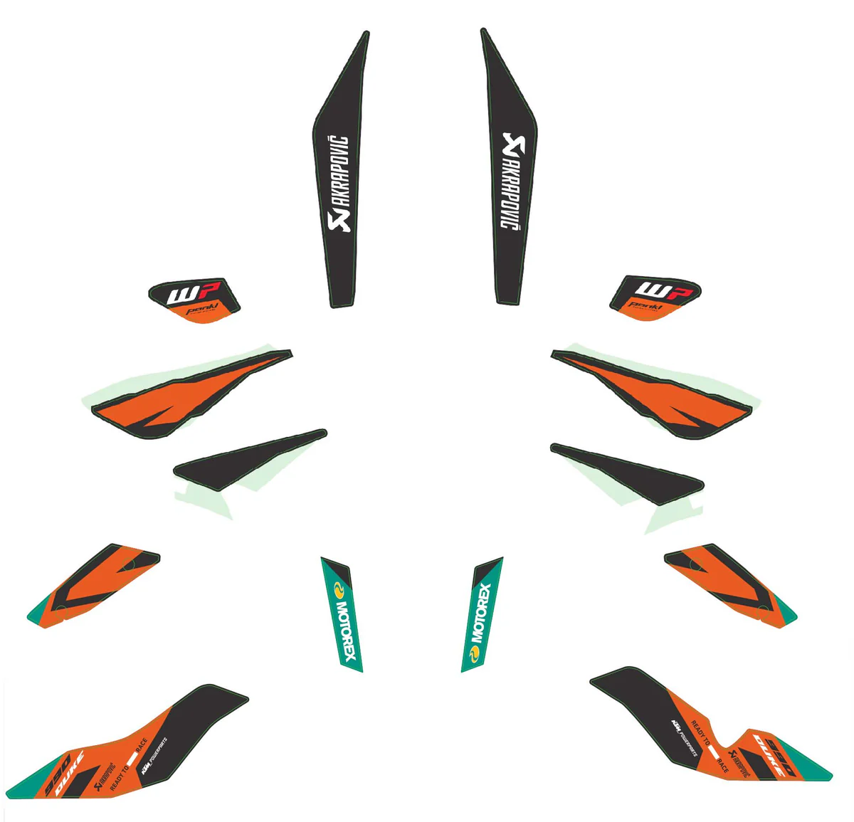 KTM Factory Graphics Kit 990 Duke/R 2024-2027