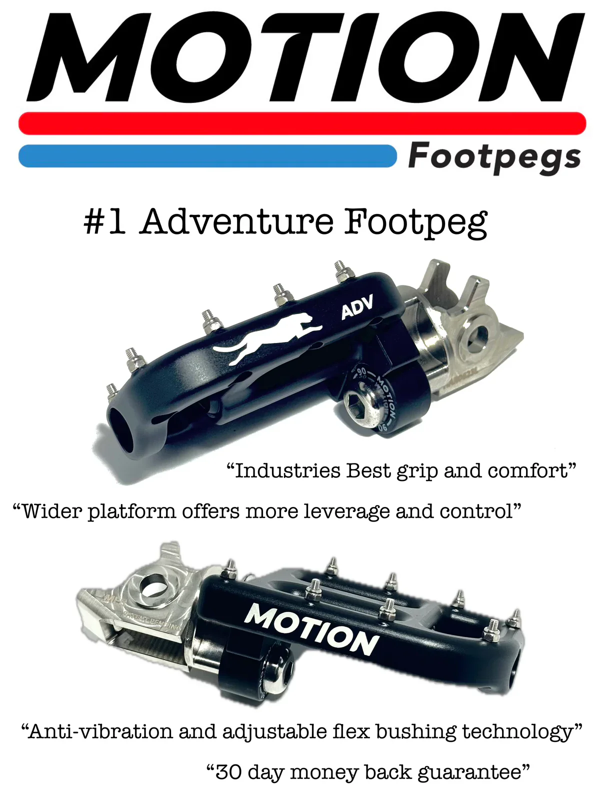Motion Factory Racing KGHD model (drop mount) Footpeg System KTM/Husqvarna/GasGas MX/Enduro 2016-2023 - Image 3