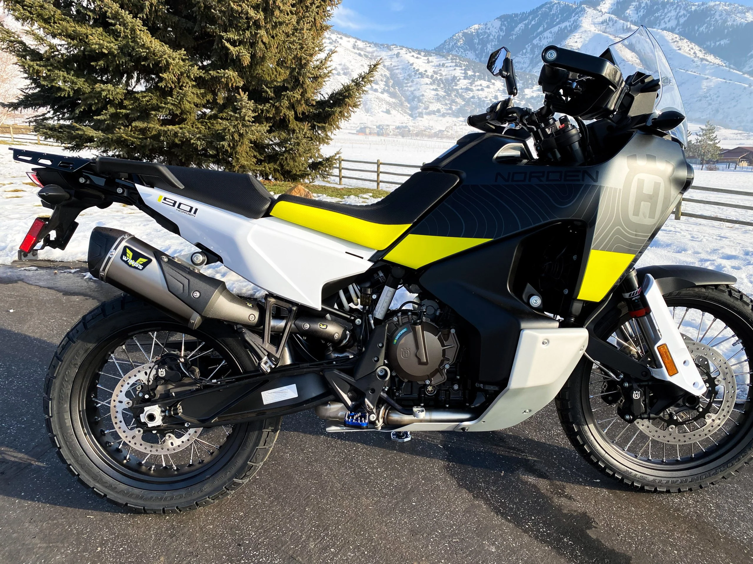 Wings Titanium Exhaust Husqvarna Norden 901 2022-2025, Norden 901 Expedition 2023-2025 - Image 3