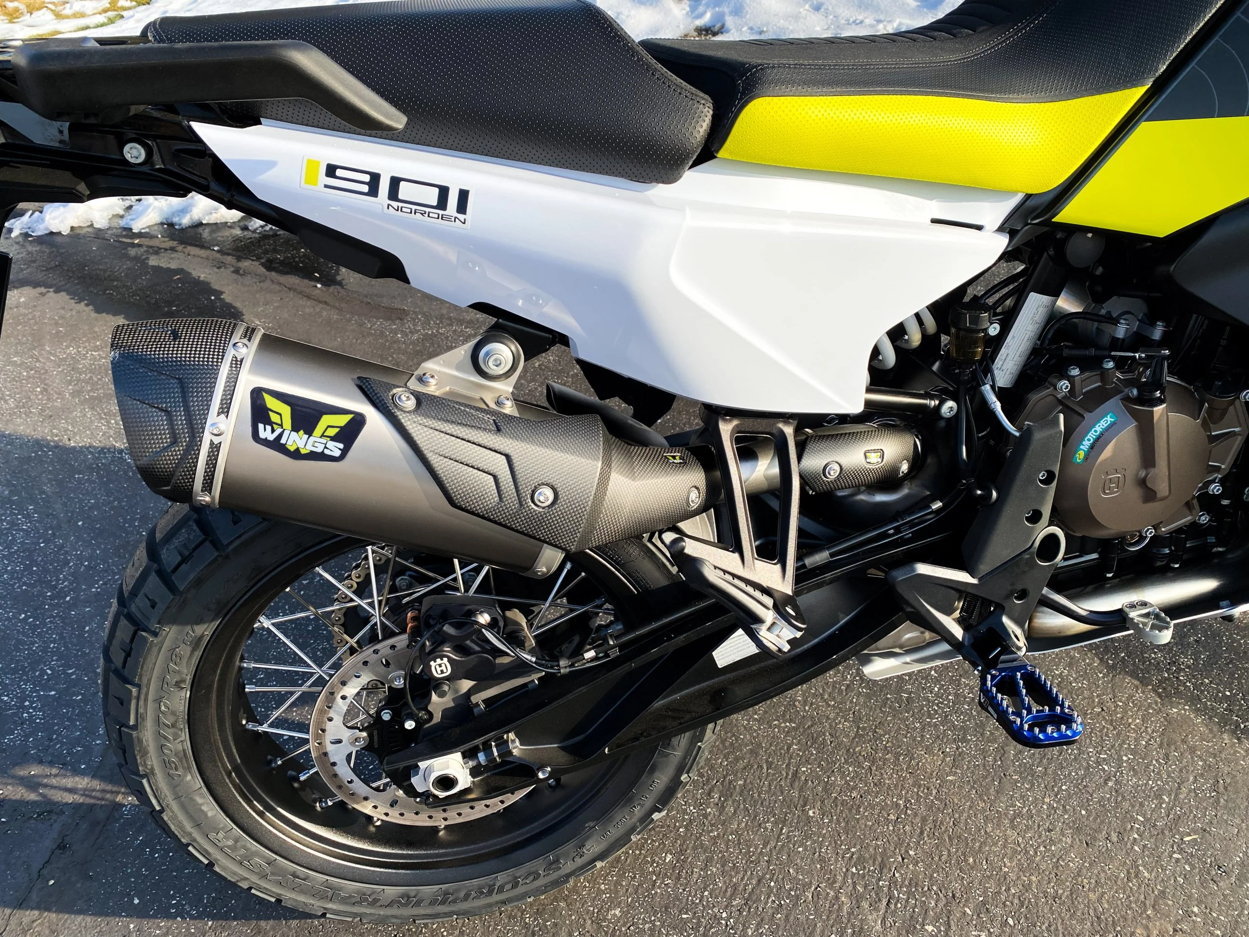 Wings Titanium Exhaust Husqvarna Norden 901 2022-2025, Norden 901 Expedition 2023-2025 - Image 4